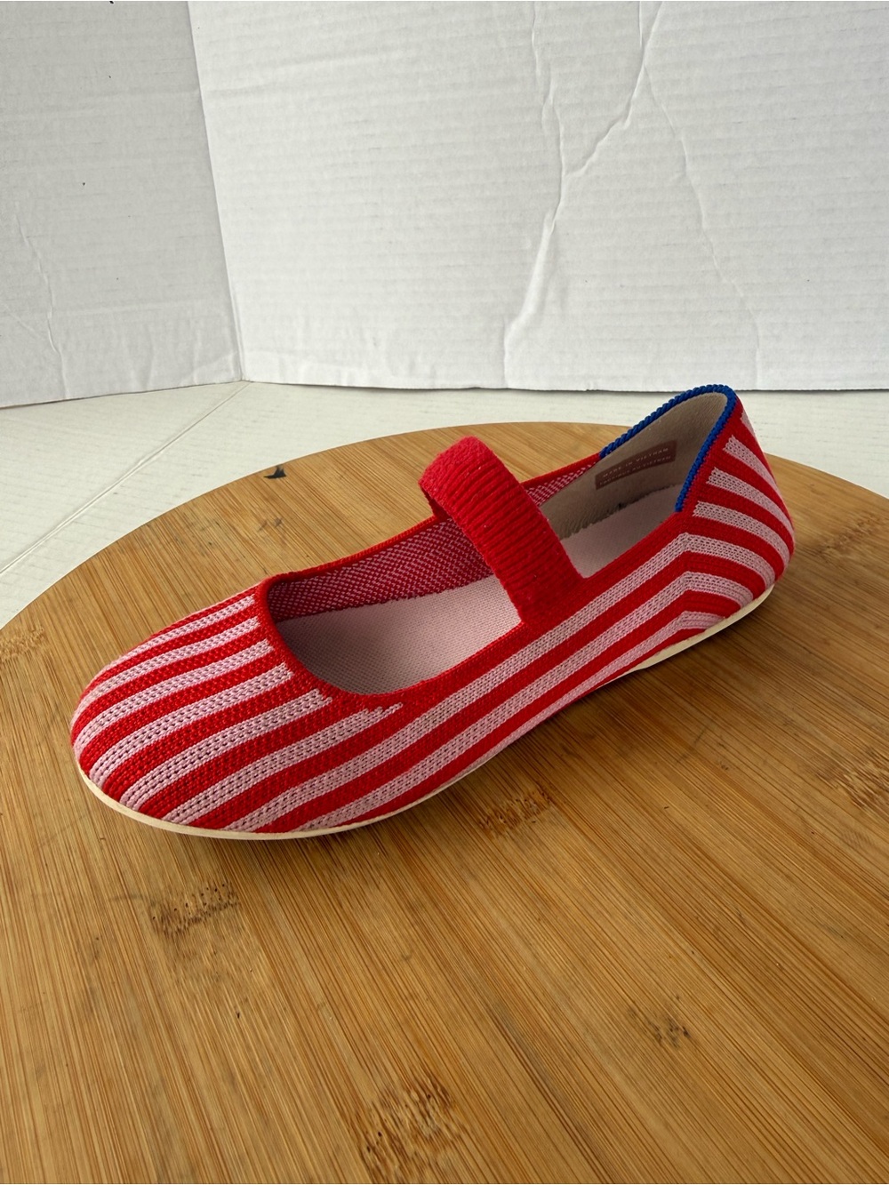 Rothy’s Kids Mary Jane Size K2 Cherry Stripped Flats Shoes Comfort Colorful